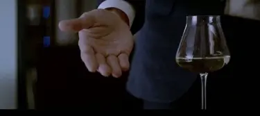 Baccarat wine glasses in Christian Grey's apartment
