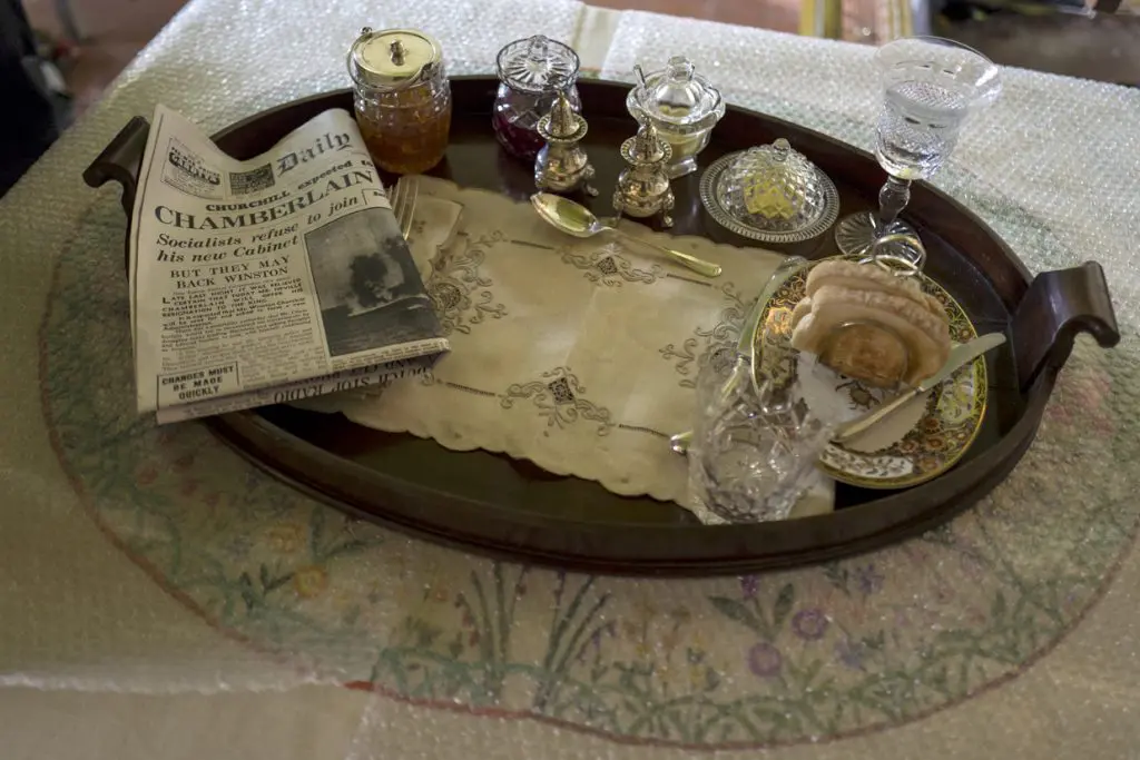 Churchill's breakfast tray in Darkest Hour