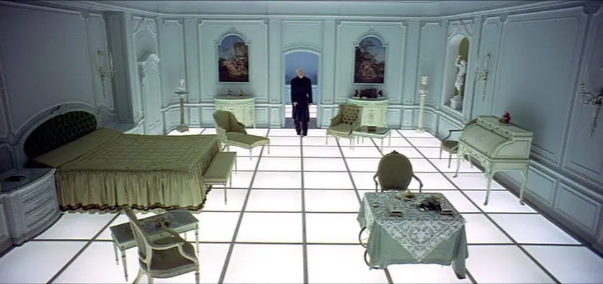 Illuminated flooring and rocco furniture in 2001: A Space Odyssey
