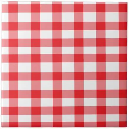 Red and white gingham tiles from Zazzle