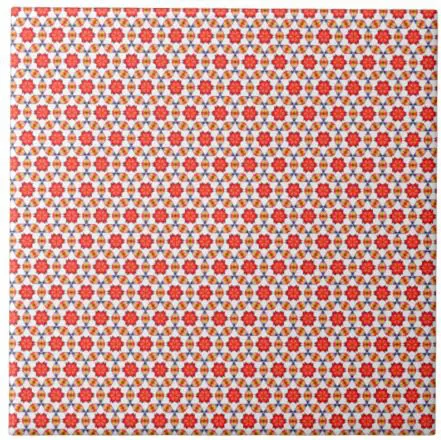 Red flower tiles from Zazzle