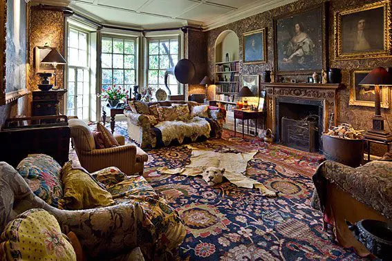 The interior of the Chelsea house of Professor Bernard Neville became the setting for Monty's library in Withnail and I: West House (formerly Glebe House) was designed in 1876 by Philip Webb (1831-1915)