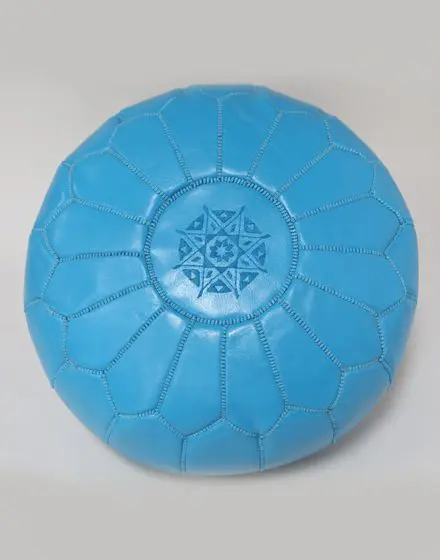 Moroccan-Leather-Pouffe-Turquoise-moroccan-bazaar