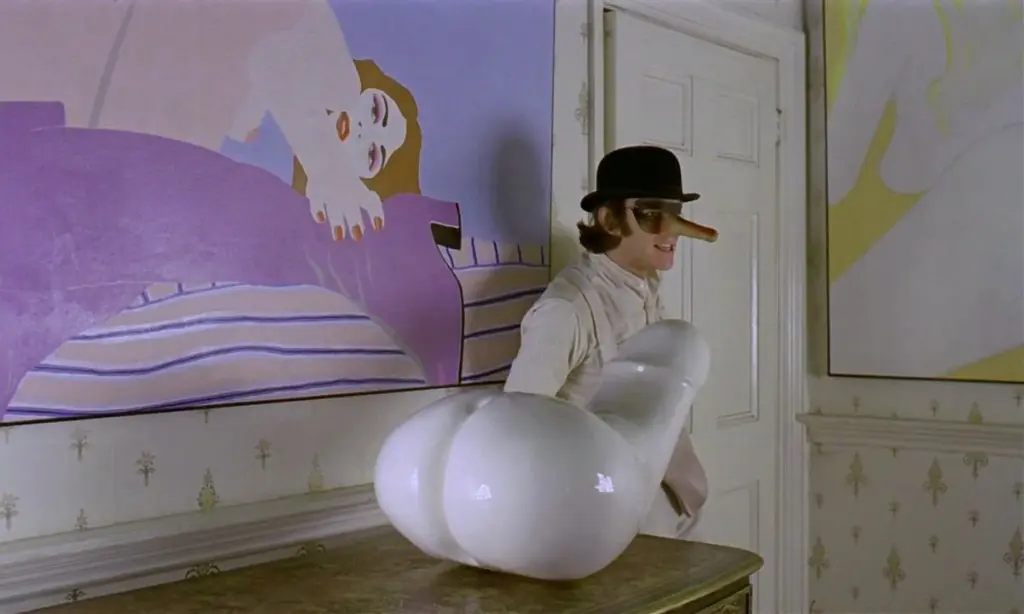 A Clockwork Orange, featuring Rocking Machine sculpture (1969) by Herman Makkink