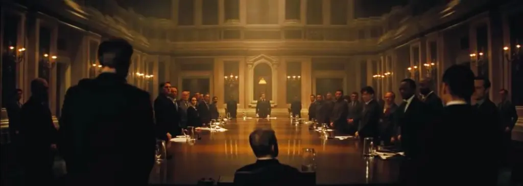 tudor oak chairs in spectre bond standing boardroom