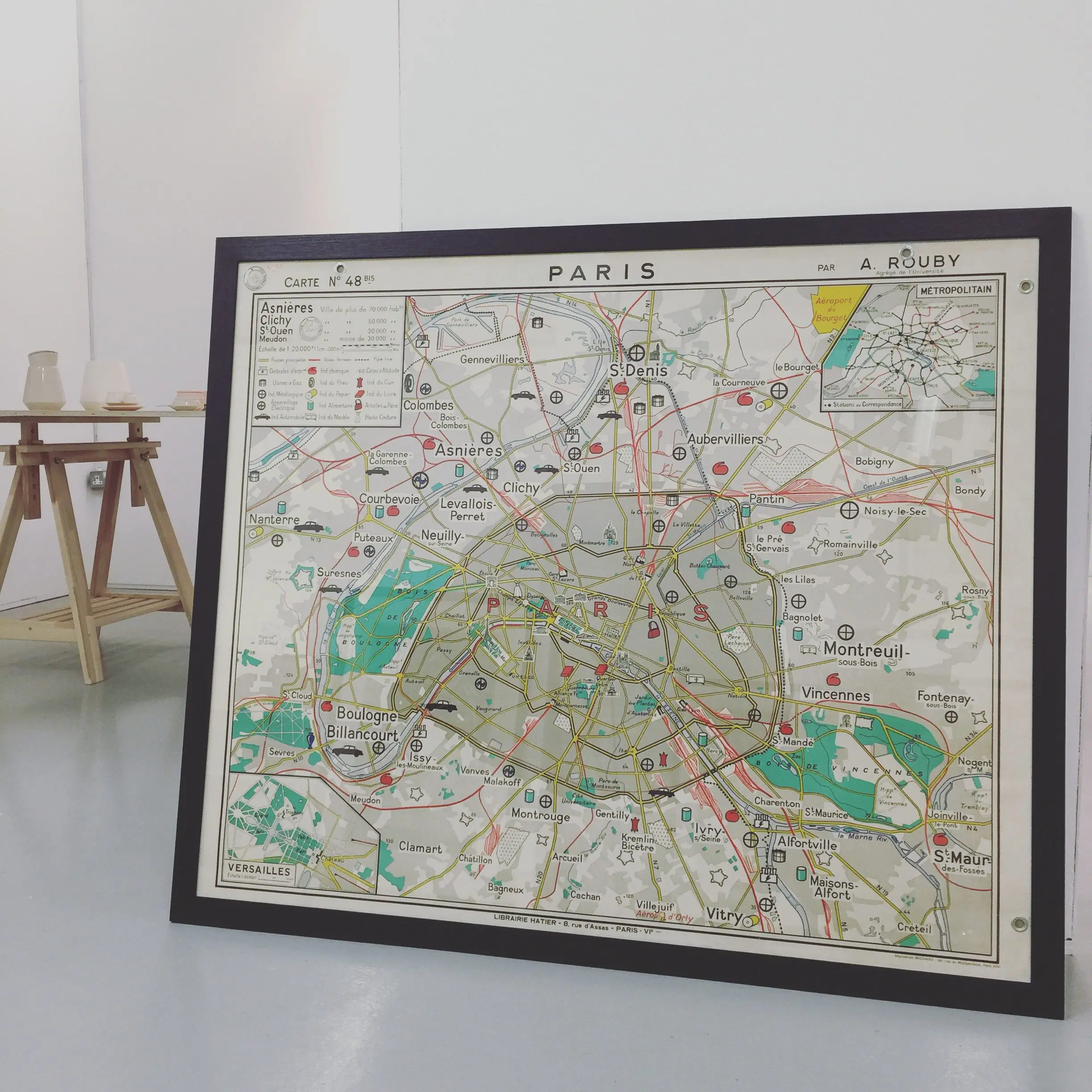 A map of Paris from RetroMaps maps in the movies