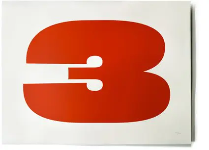 Eames Circus numeral 3 available as a limited edition print from House Industries