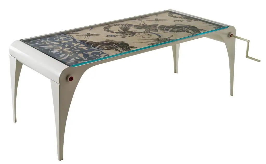 Scroll table designed by .nobody&co. as seen in The Fourth Phase