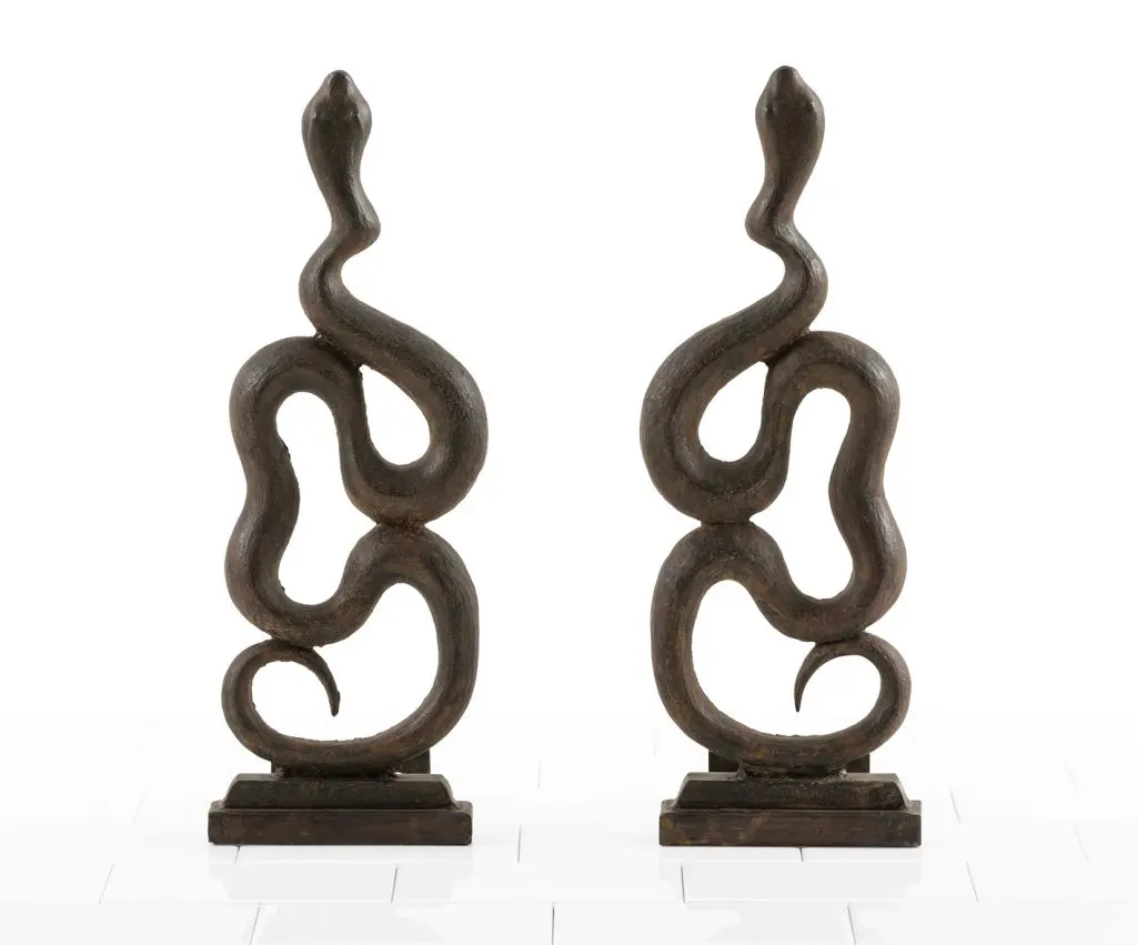 Heath andirons from Arteriors