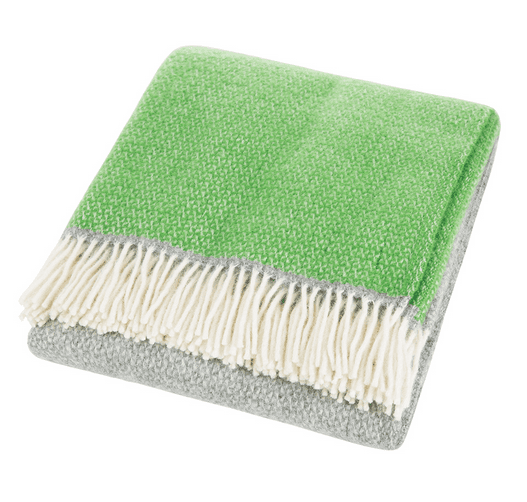 Snapdragon Wool Throw - Grey/Green-pastels-in-film-sets