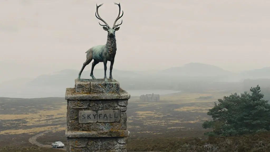 The entrance to the James Bond's Scottish Estate Skyfall