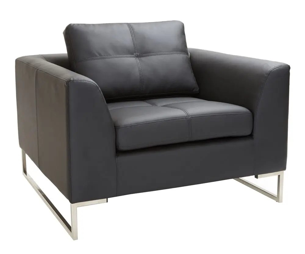Vienna leather armchair black, £499 from dwell