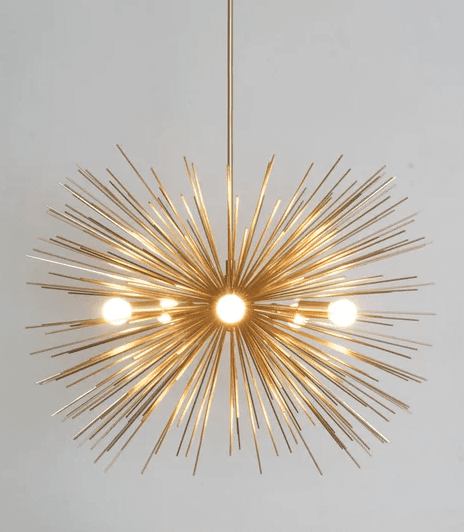 Mid Century Modern Large Gold Brass Starburst Chandelier. £373 from Etsy.