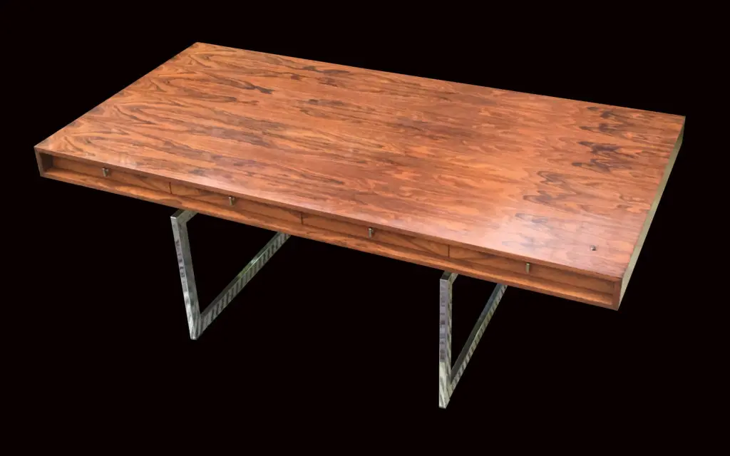 Bodil Kjær’s handsome office desk as seen in three Bond movies for sale.