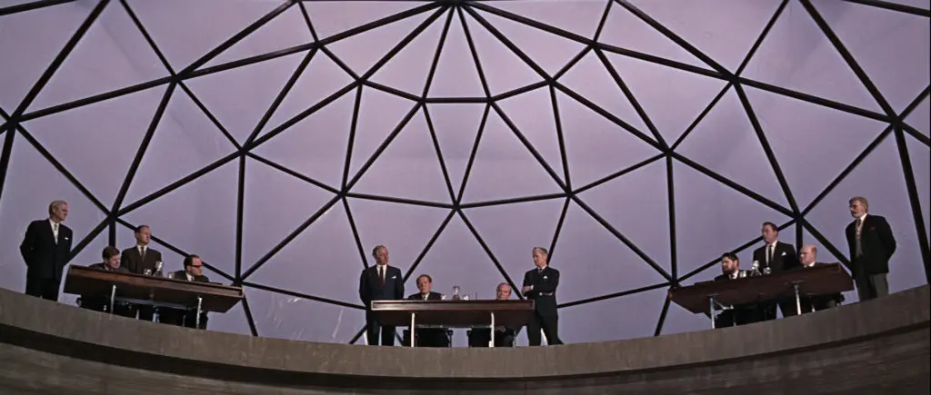 Three Bodil Kjær’s desks in the Bond movie You Only Live Twice