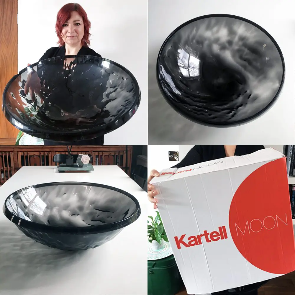 F&F's Paula Benson with the Batman Mool Bowl before it's donation to the Reuse Network