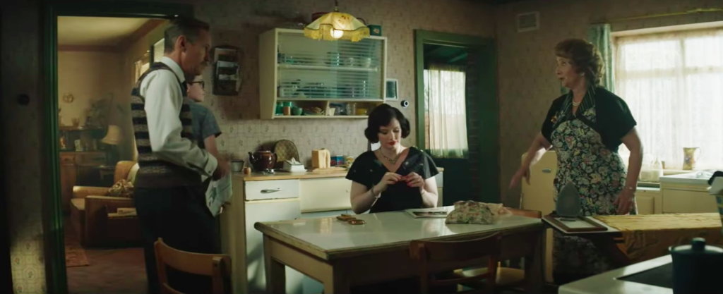 The kitchen film set of Elton John's Pinner home in Rocketman