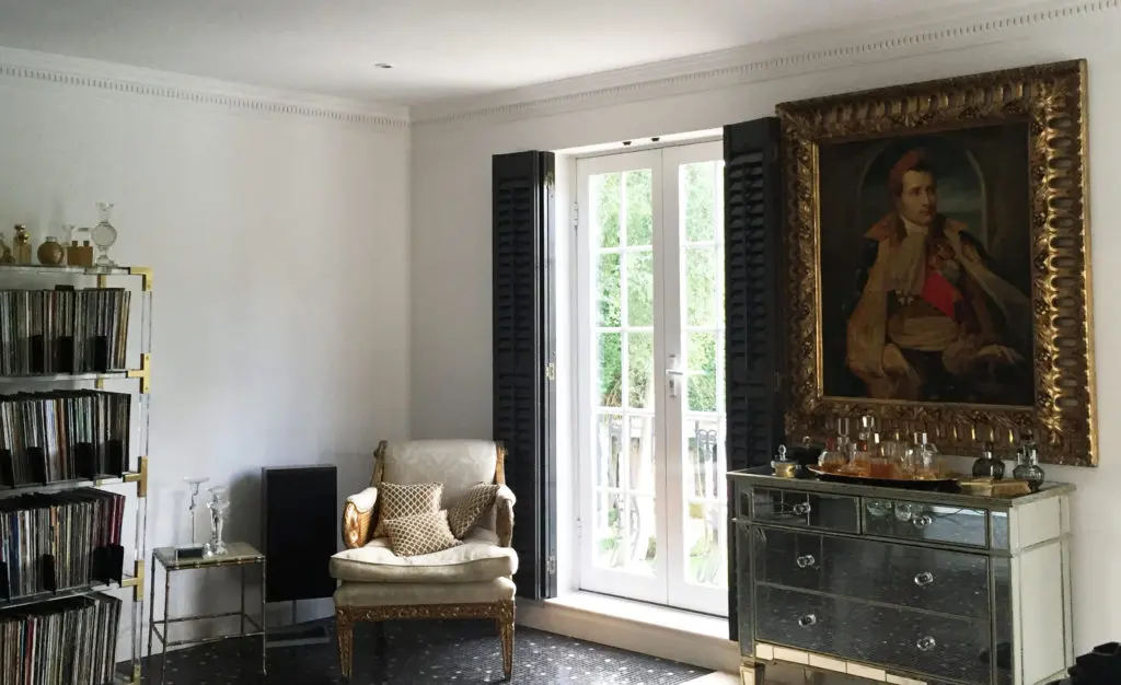 A painting of Napoleon sits loud and proud on the bedroom wall in Rocketman