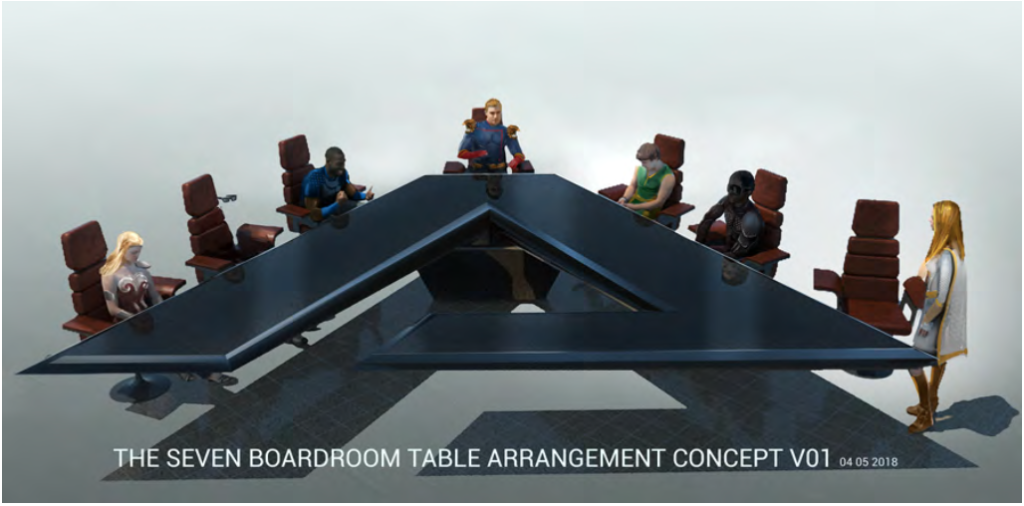 Vought logos for The Boys by David Blass