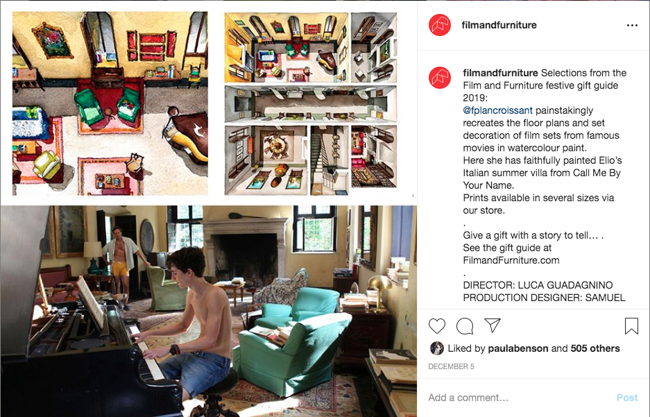 call me by your name floorplan croissant painting floor plan