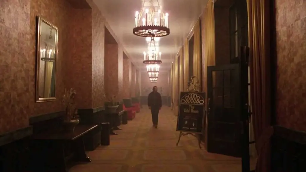 Jack heads towards the bar of The Overlook Hotel on The Shining