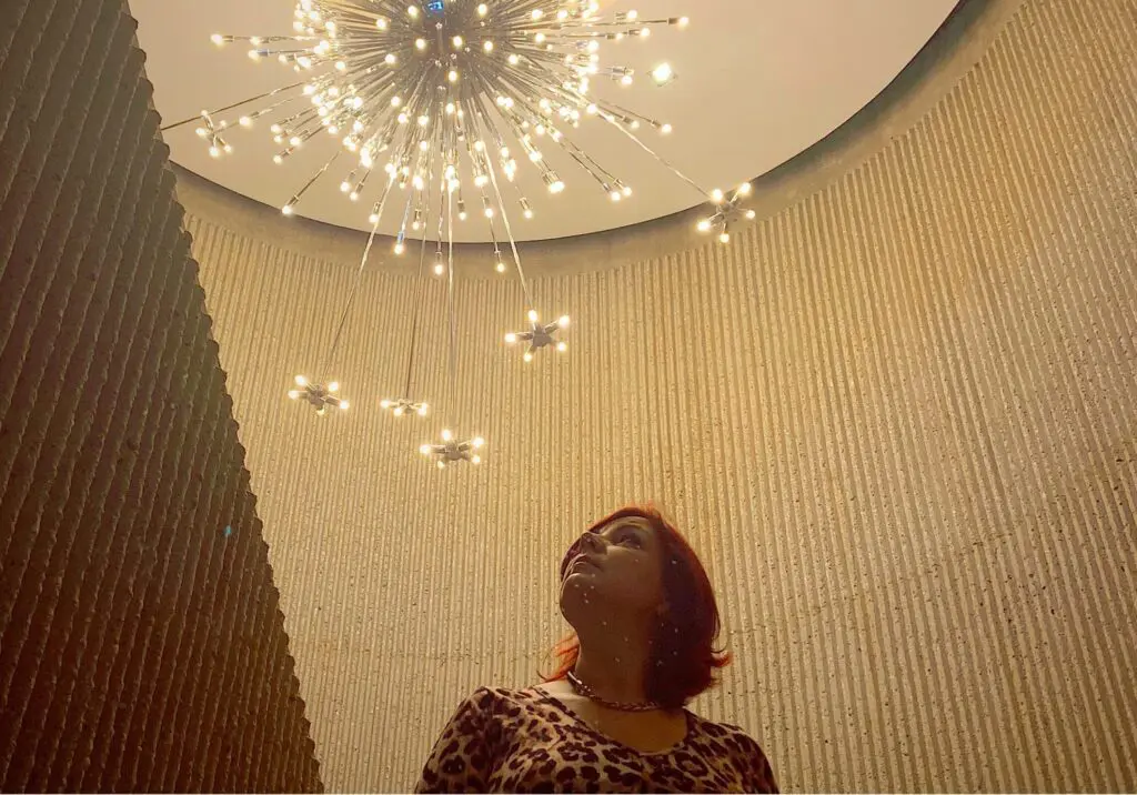 Film and Furniture's Paula Benson at Palm Springs Annenberg Theatre.