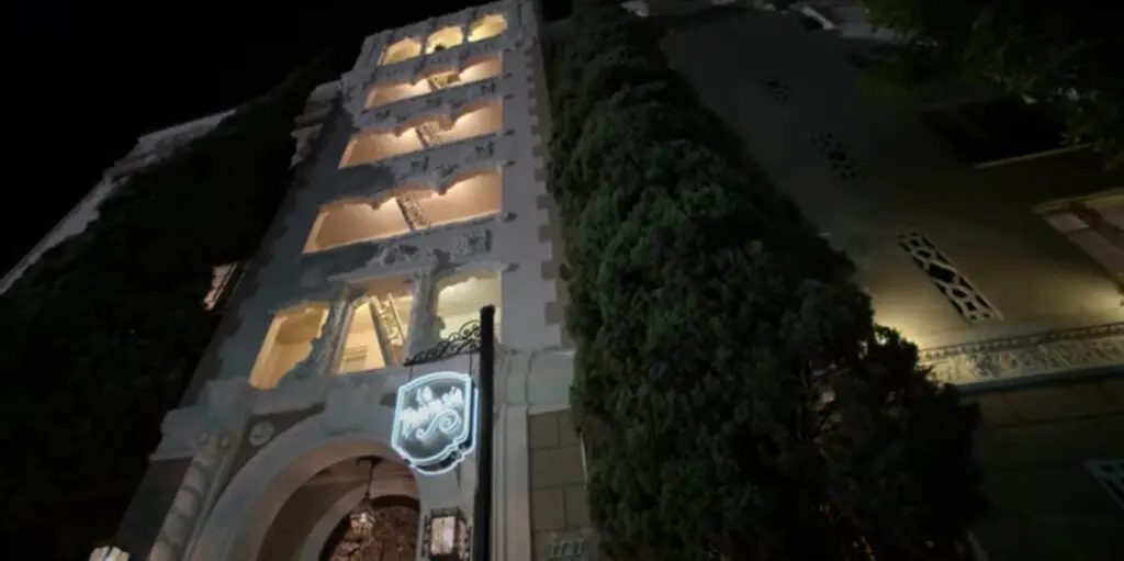 The exterior of Jack's apartment building was filmed at Whitley Heights