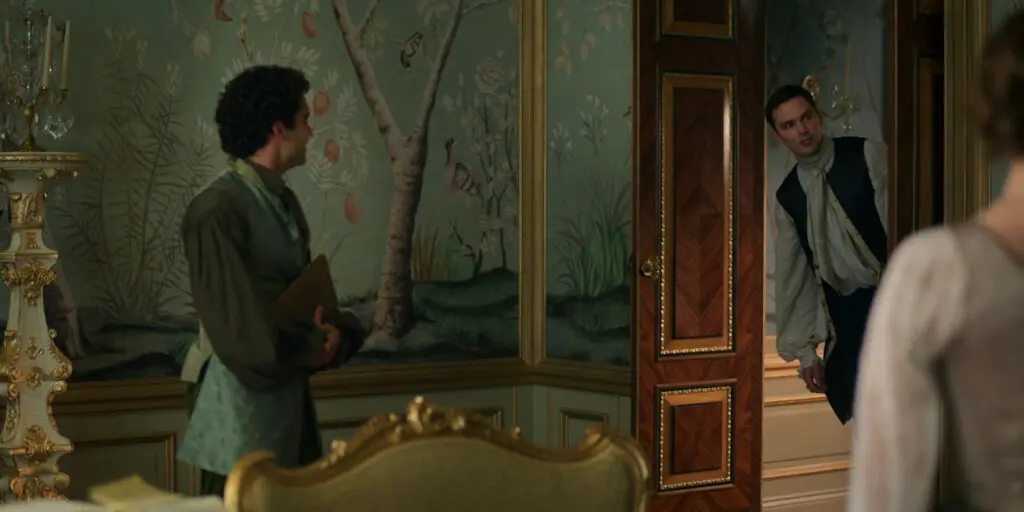 Peter pops his head around the door of Catherine's bedroom in The Great