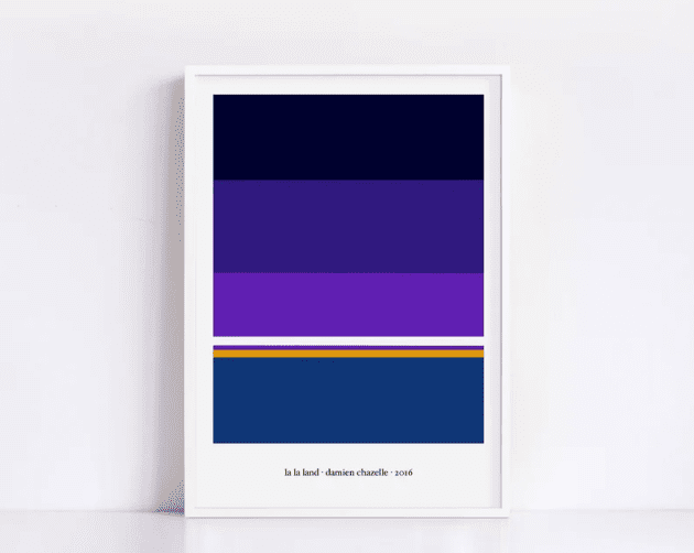 La La Land minimalist movie palette print