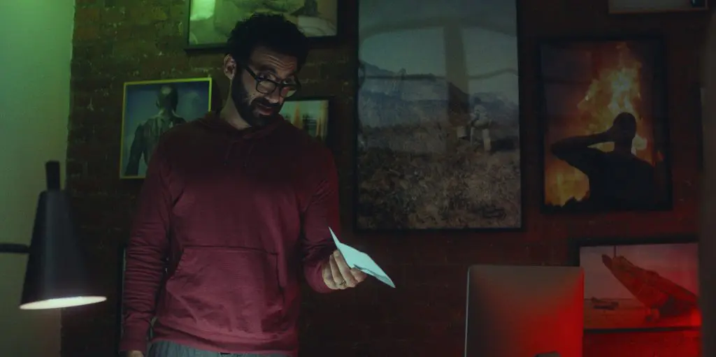 Adam's home office area in Nanny