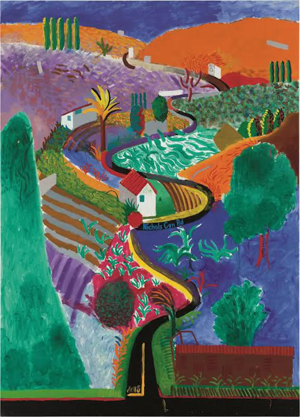 David Hockney painting Nichols Canyon