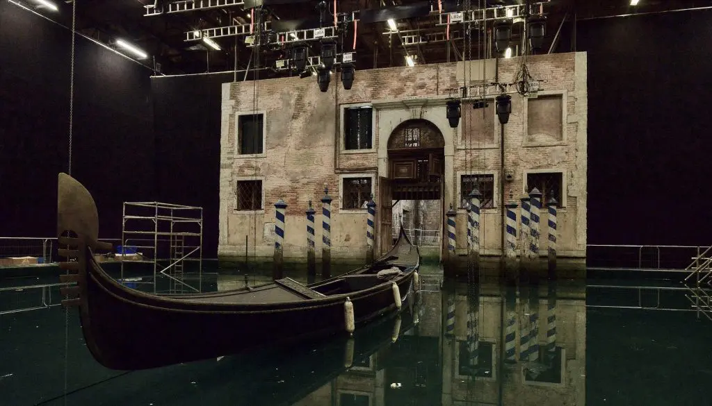 the design of A Haunting in Venice The studio build for the Boat House