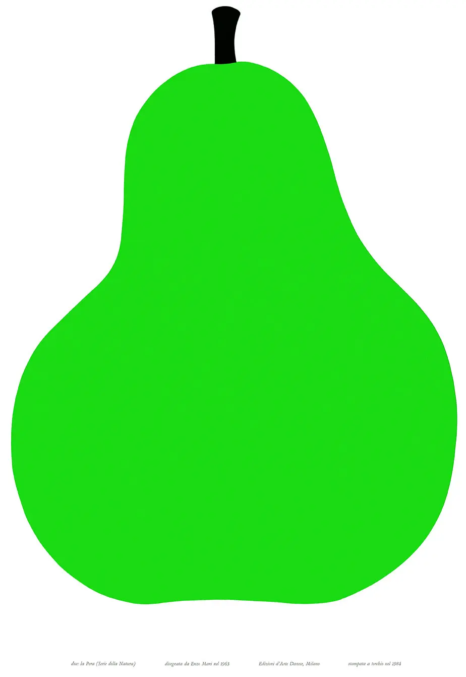 Due, La Pera screen print for Danese Milano, 1963, by Enzo Mari.