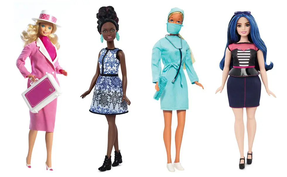 Various Barbies through the ages