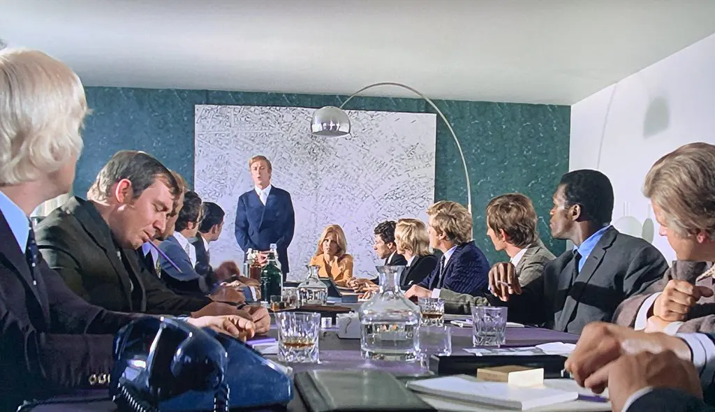 the boardroom the italian job film sets