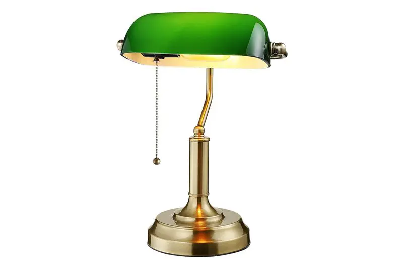 bankers desk lamp green