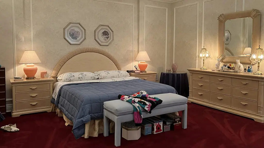 Monsters Menendez home master bedroom production design furniture