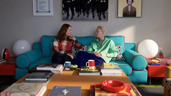 Furniture and decor in The Room Next Door: Almodóvar’s pops of colour add an upbeat feel to a sobering subject