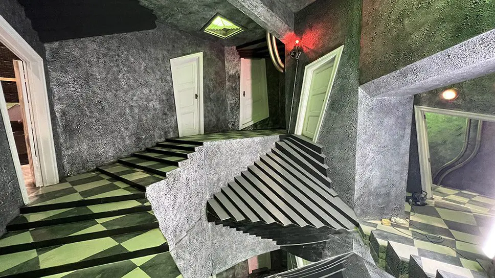 distorted set design for beetlejuice