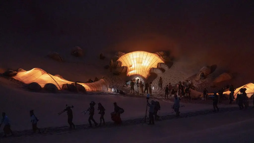 design secrets of Dune: Part Two Fremen tents on Arrakis