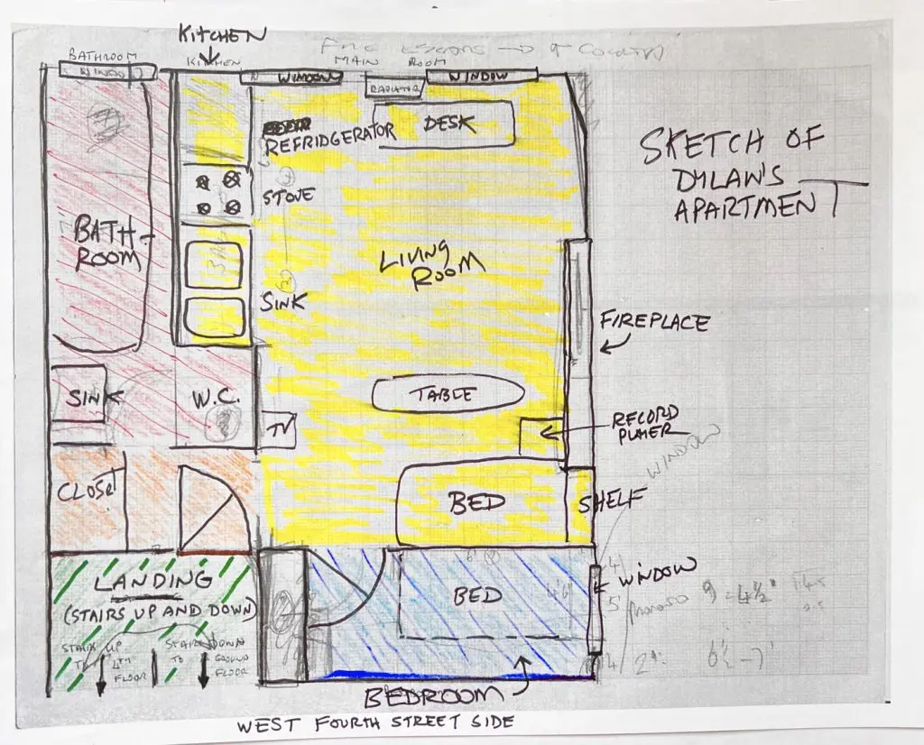 A Complete Unknown: Bob Dylan's apartment floorplan