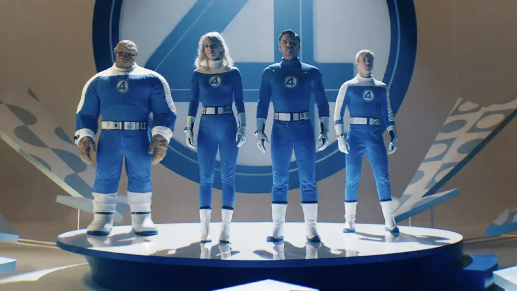 Reed Richards (Mr Fantastic) and Sue Storm (Invisible Woman) in Fantastic Four: First Steps