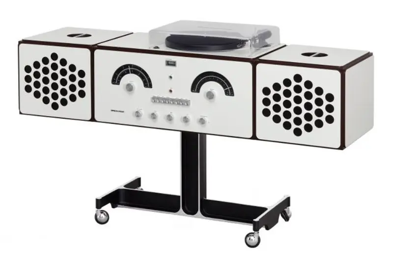 Brionvega Radiofonografo chaplins film and furniture