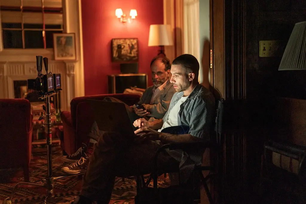 Director Luca Guadagnino and Production designer Stefano Baisi on the set of AFTER THE HUNT