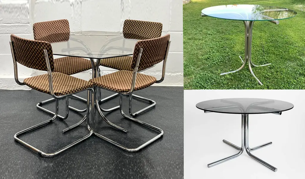 glass and chrome tables