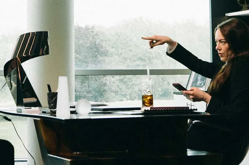 Ribbon lamp by Claire Norcross as seen in Bugonia