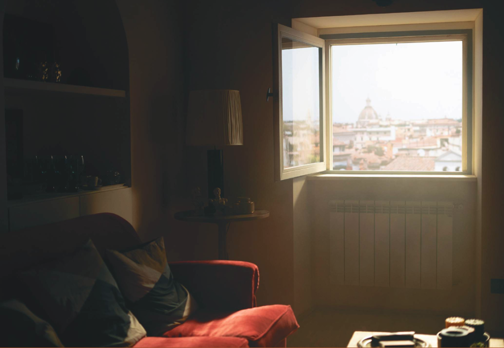 Emily in Paris (Season 4) the Roman apartment where Emily stays during her romantic getaway to Italy.