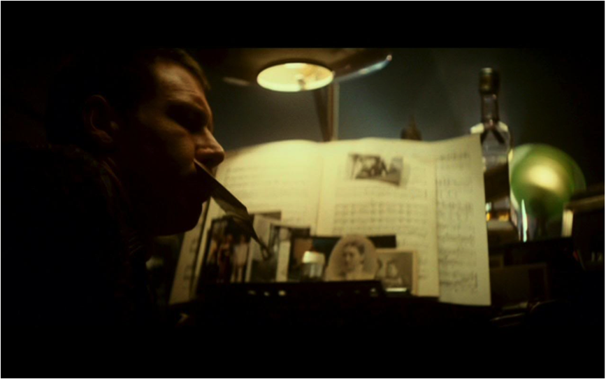 Deckard's piano with lamps
