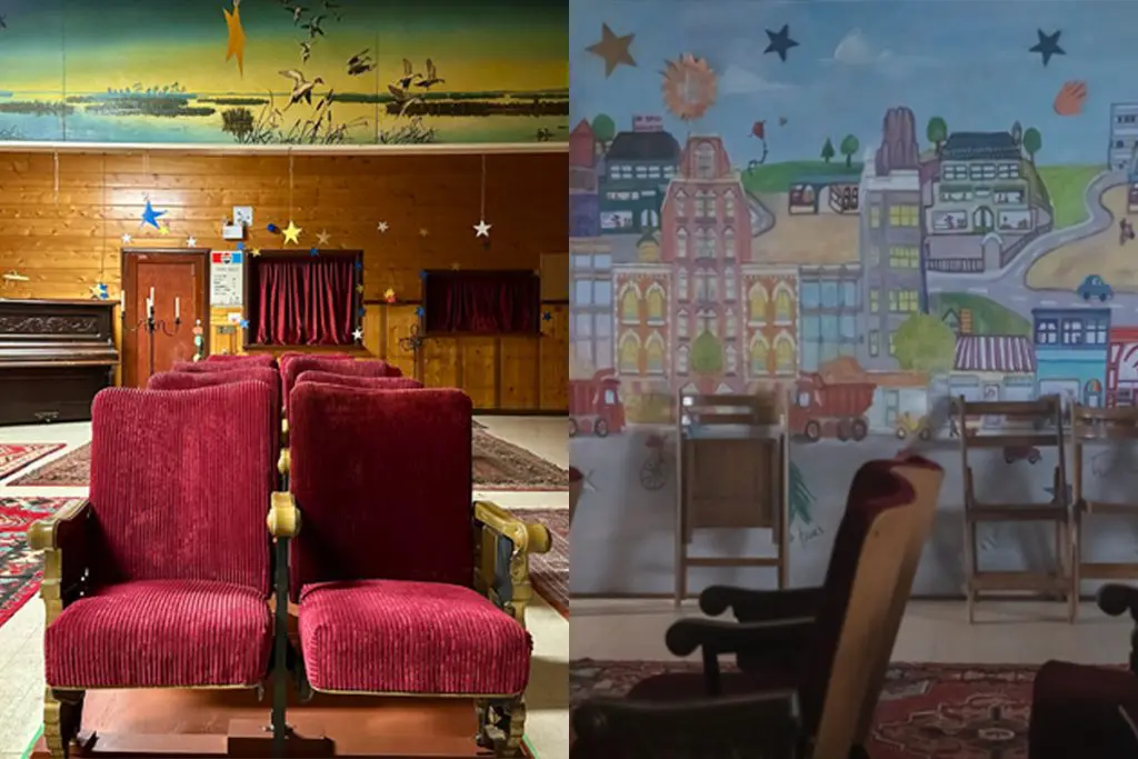 Cinema room in Teenage Sex and Death at Camp Miasma