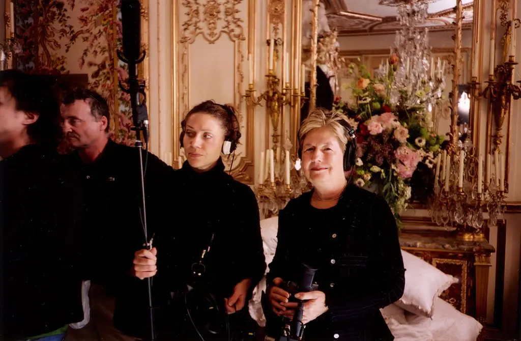 Eleanor Coppola on the set of Marie Antoinette. Image by Sofia Coppola